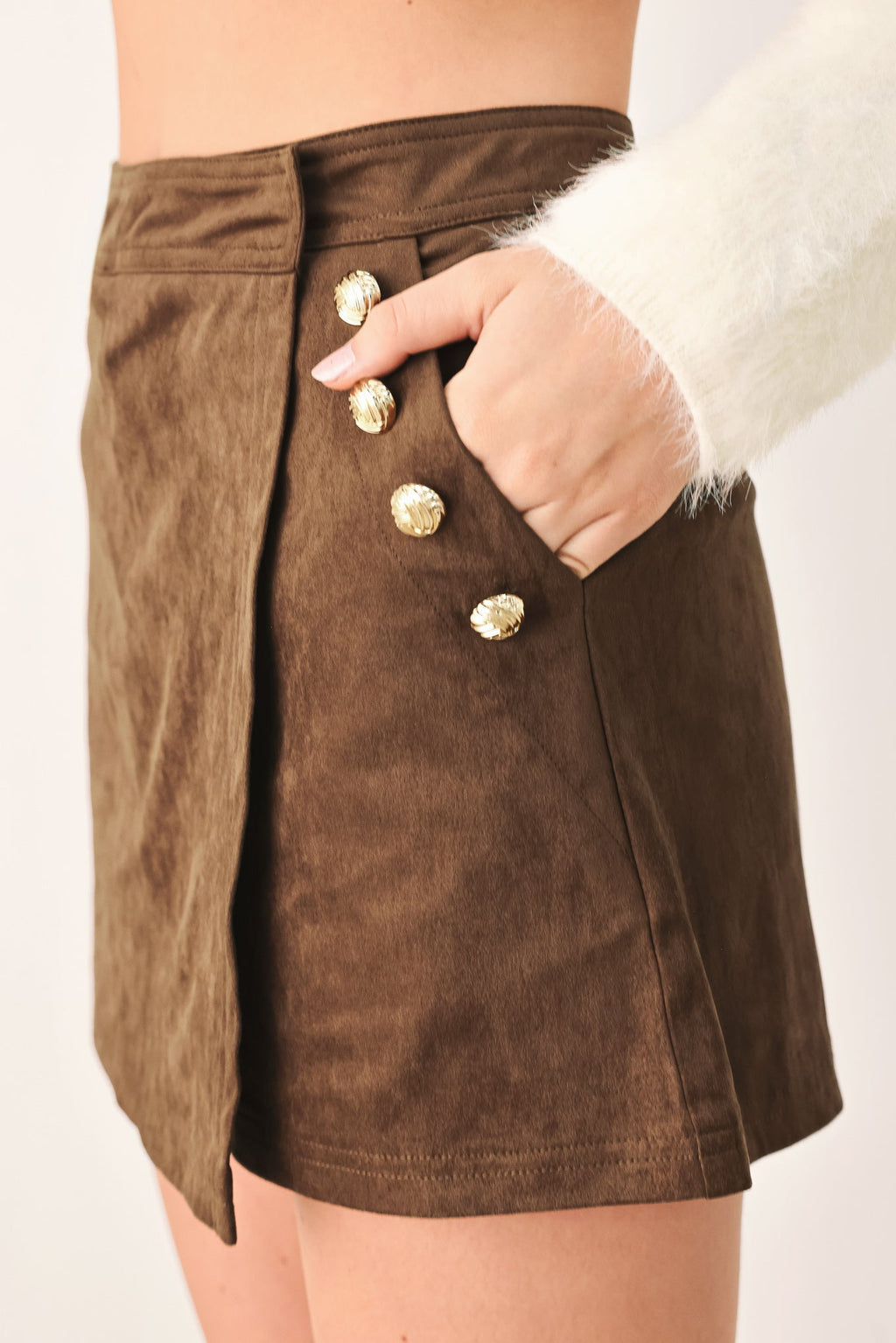 SUEDE ESCAPE UTILITY SKORT