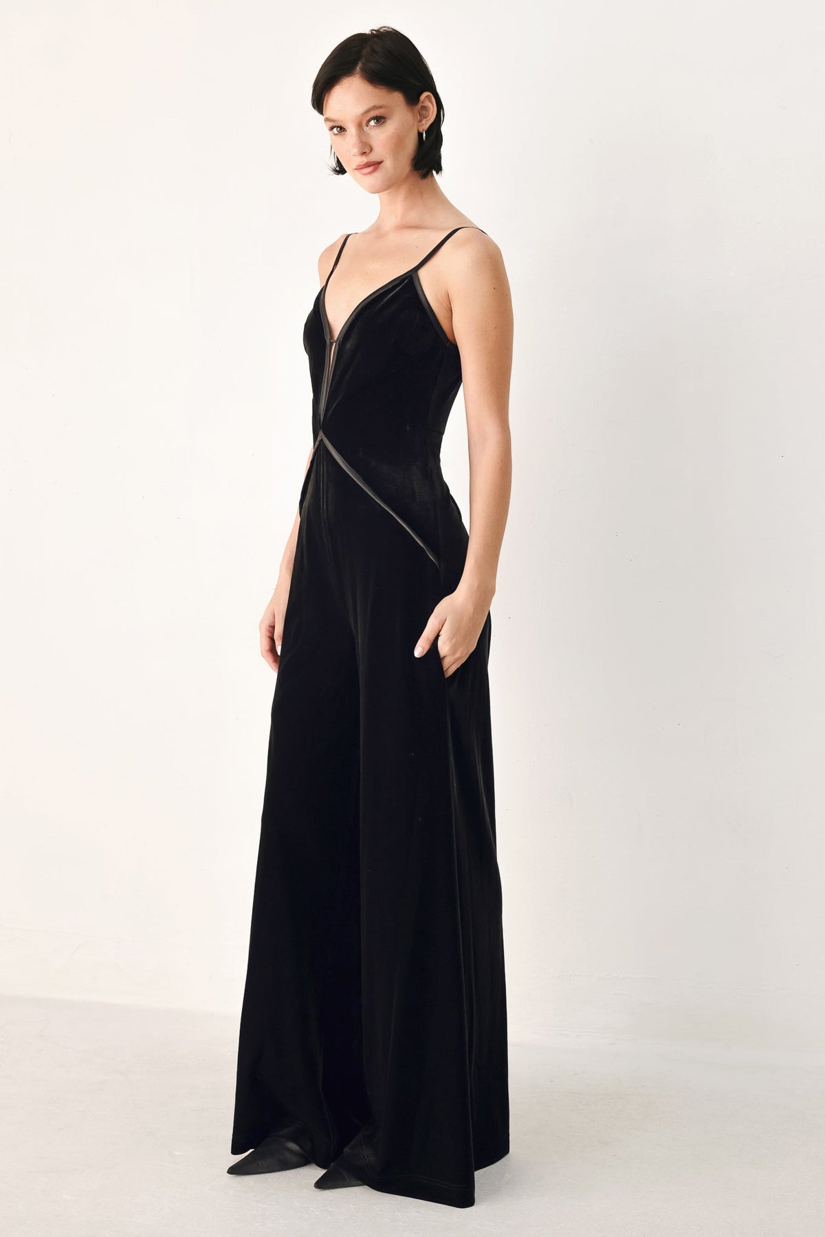 VELVET HOUR SWEETHEART WIDE LEG JUMPSUIT