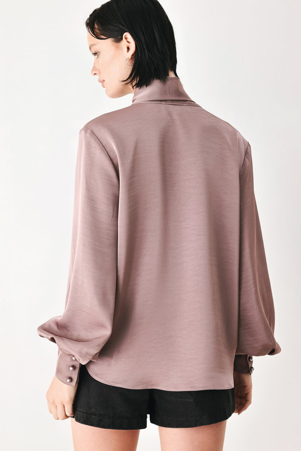 CHAMPAGNE WISHES TIE FRONT BLOUSE