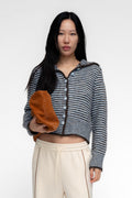 HO-SOOK KNIT CARDIGAN IN BLUE STRIPE
