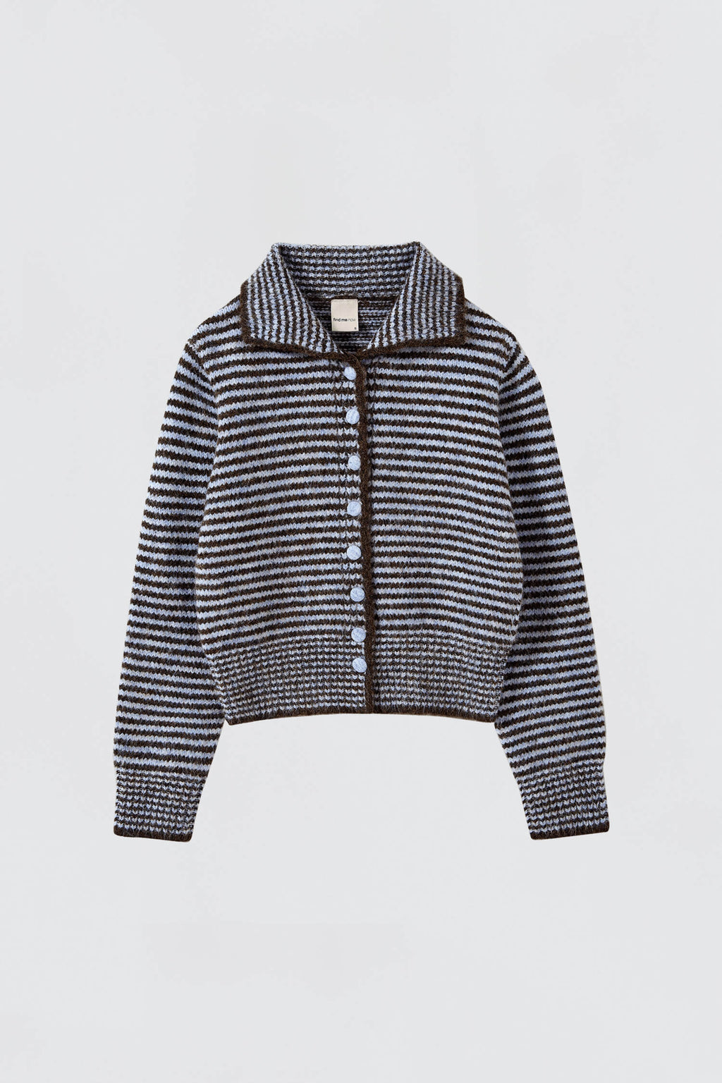 HO-SOOK KNIT CARDIGAN IN BLUE STRIPE