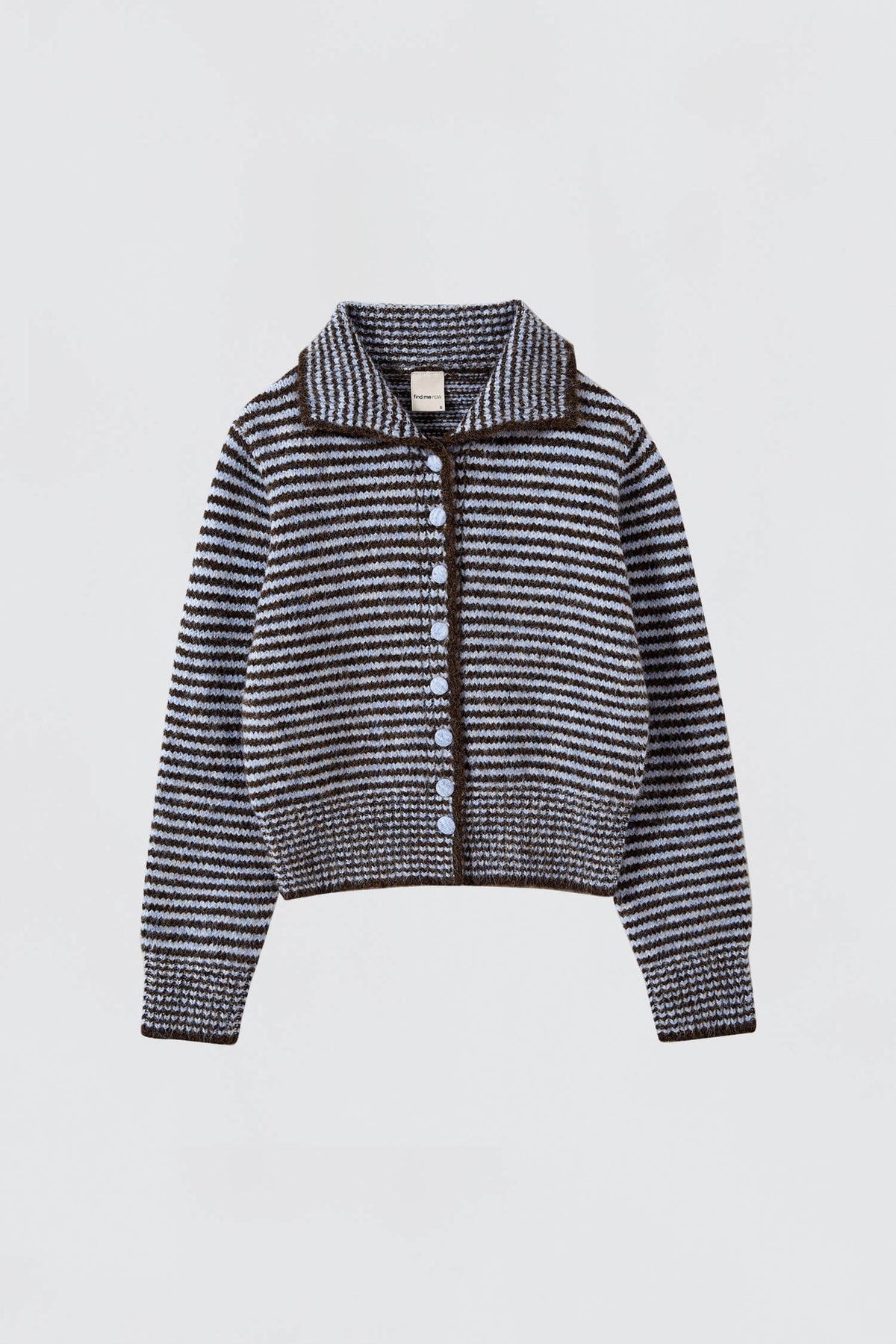 HO-SOOK KNIT CARDIGAN IN BLUE STRIPE