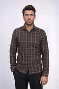 Checked Brown Men Lumberjack Shirt - Wessi