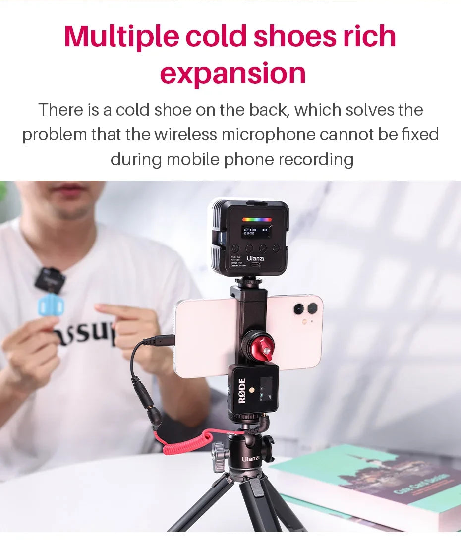 Ulanzi ST-27 Smartphone Tripod Mount with 3 Cold Shoes