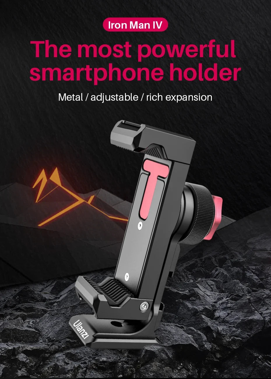Ulanzi ST-27 Smartphone Tripod Mount with 3 Cold Shoes