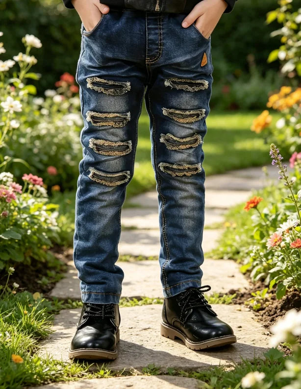 Custom  Boys' Jeans Bulk Order, Multiple Colors, 7-Day Sample | In-Stock at Overseas Warehouse | Clearance Discount Price