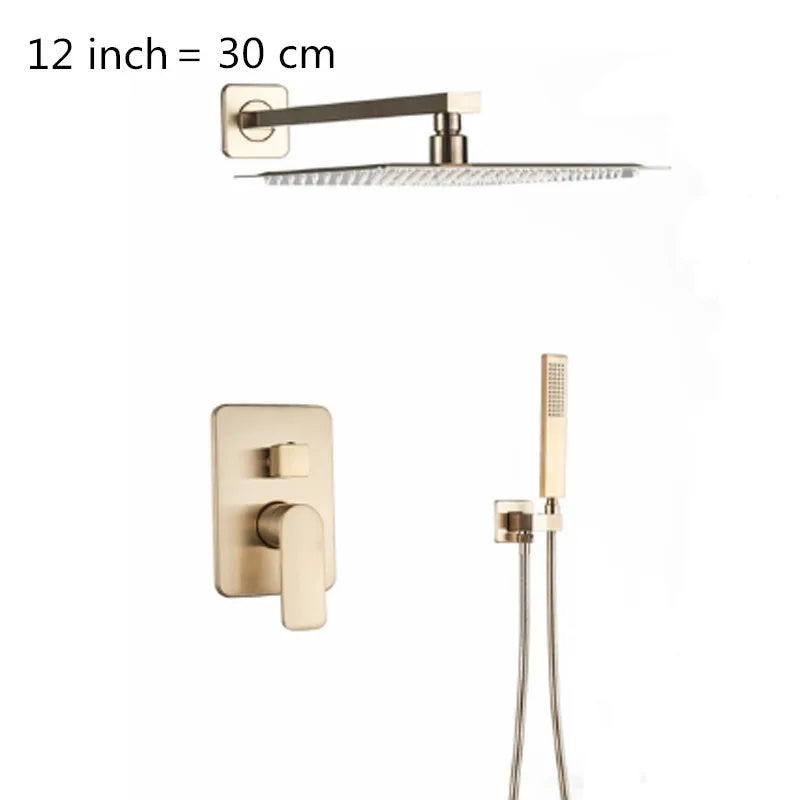 ALENARTWATER Chrome Hot and Cold Shower Faucet with Slide Bar