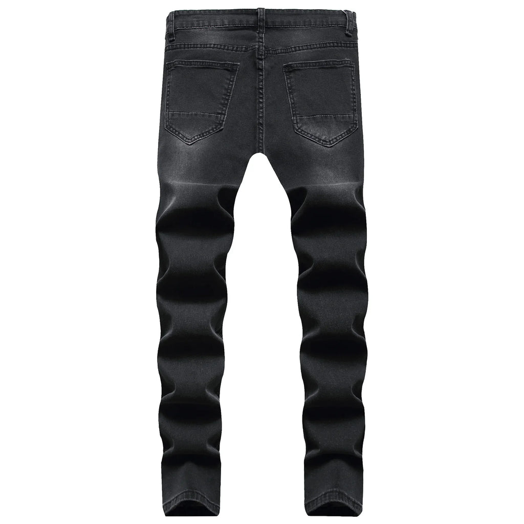 Private Label Destroyed Denim Jeans Ripped Skinny Jeans Men Jean Pants Streetwear Trousers