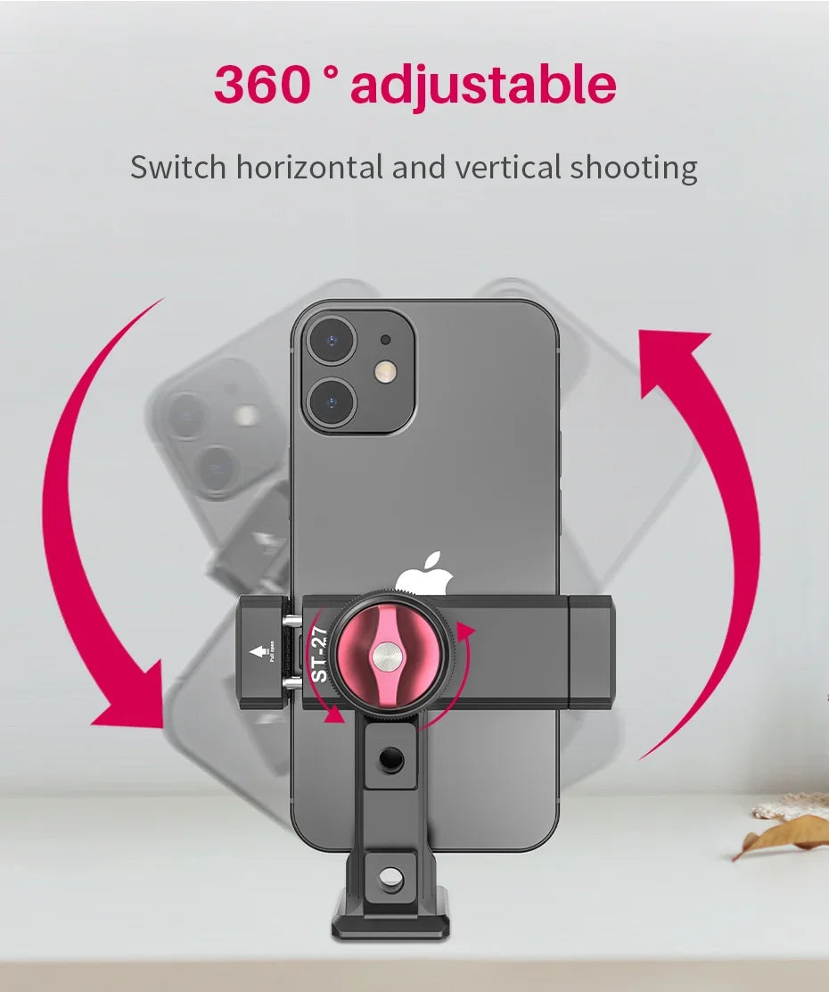 Ulanzi ST-27 Smartphone Tripod Mount with 3 Cold Shoes