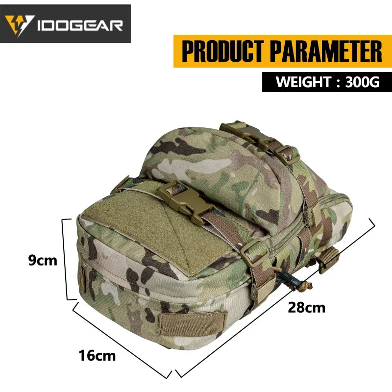 IDOGEAR Hydration Pack Hydration Backpack Assault Molle Pouch Mini Tactical Outdoor Sport Water Bags 3530