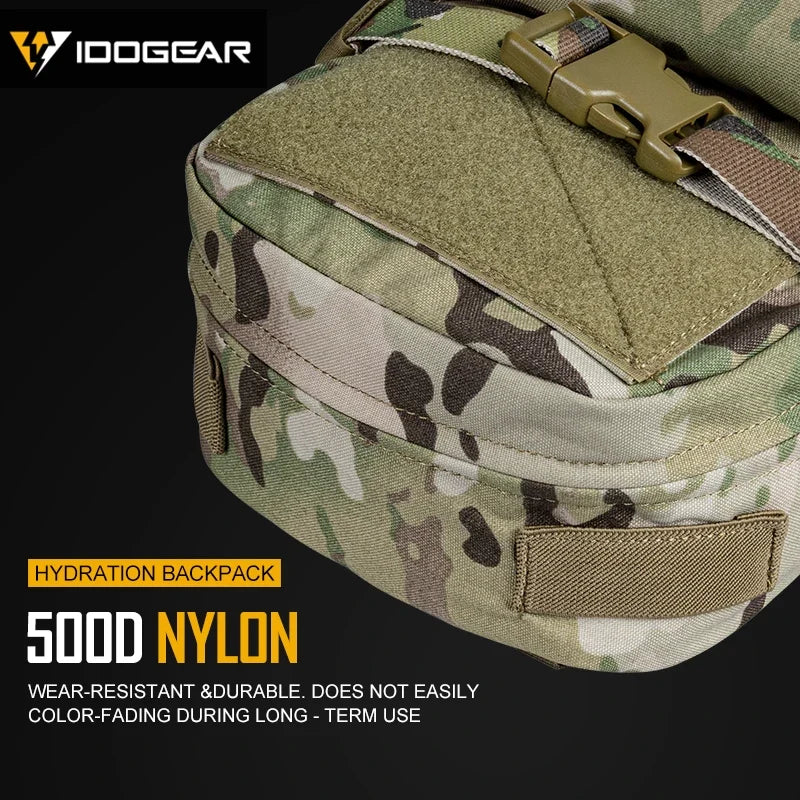 IDOGEAR Hydration Pack Hydration Backpack Assault Molle Pouch Mini Tactical Outdoor Sport Water Bags 3530