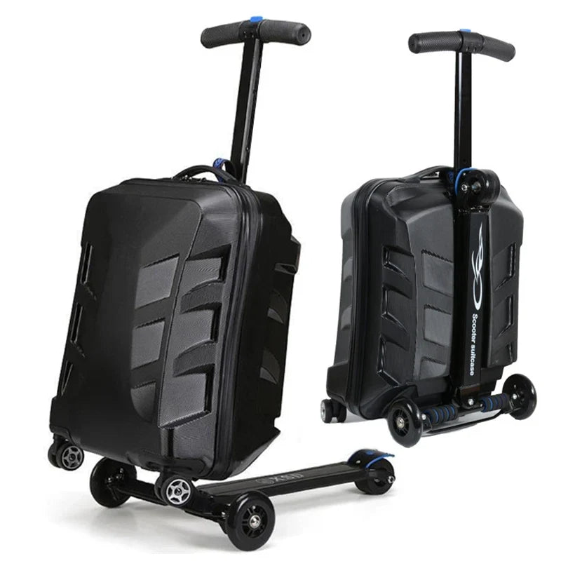 Fashion Originality Skateboard Luggage Bag Men Women Riding Suitcase On Wheels Scooter Carry on Travel Luggage Trolley Valise