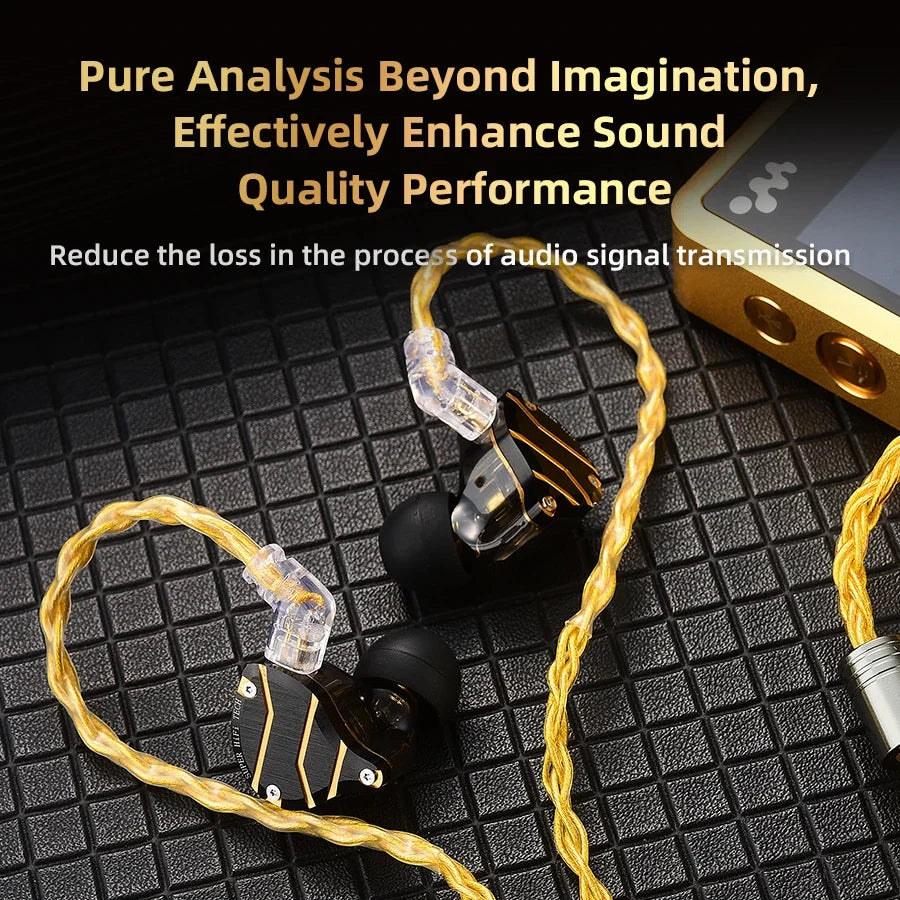 QKZ T1 Earphone Update Cable 3.5mm Jack QDC 0.75mm Connector Wired Headphones For ZXN ZXT VK4 ZX2 ZAX2 KZ EDX ZSN Pro X TRN MT1