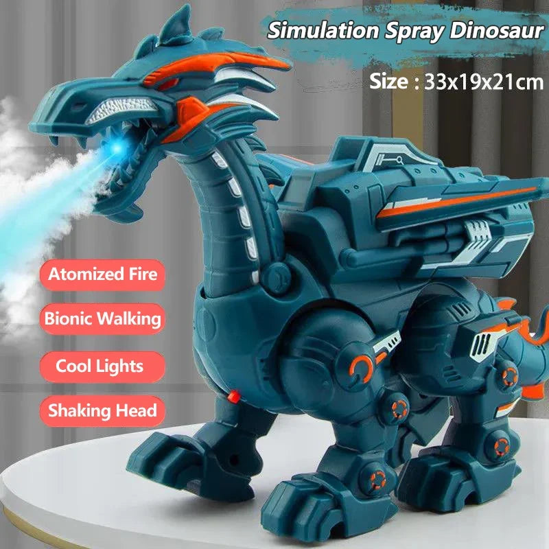 Walking Water-Mist Dinosaur Toy with Lights and Roar Sound