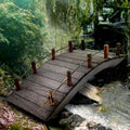 1:12 Dollhouse Mini Wooden Arch Bridge with Railings Miniatures Fairy Garden Miniature Craft for Micro Landscaping