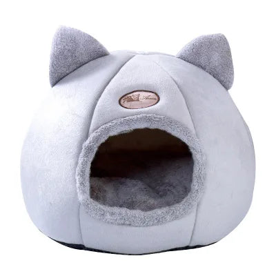 Pet Cat House plush Winter Warming Lovely Cat bed cave indoor Cozy Puppy Cat Bed nest dog Kennel with Removable Soft Mat Cushion