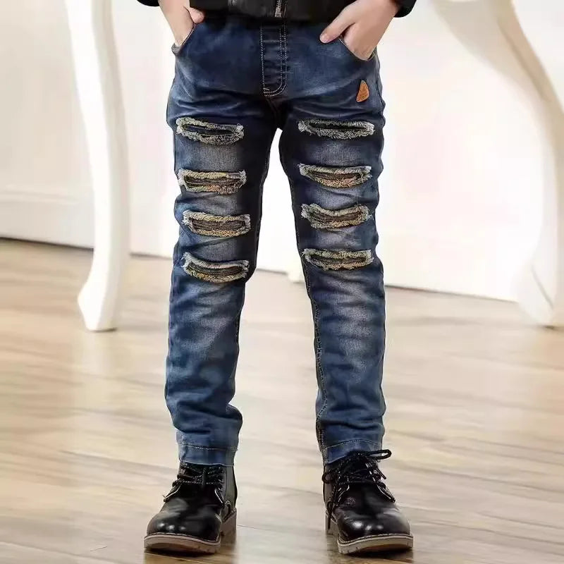 Custom  Boys' Jeans Bulk Order, Multiple Colors, 7-Day Sample | In-Stock at Overseas Warehouse | Clearance Discount Price
