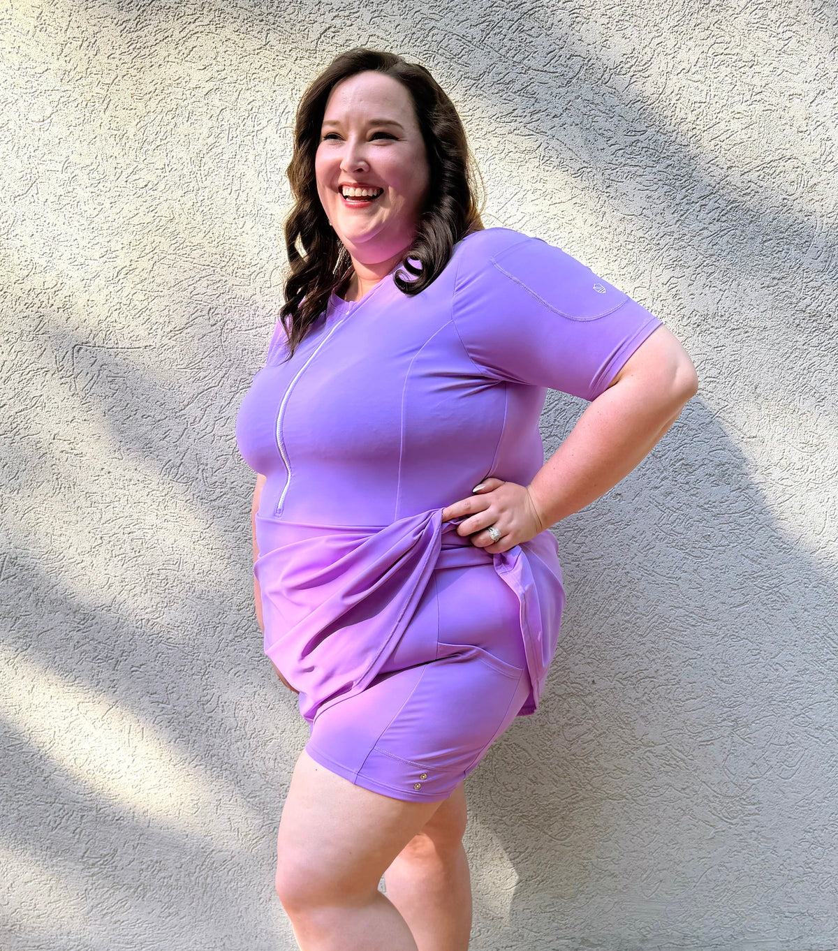 The Blair Resort Swim Dress | UPF 50+ Short Sleeve Swim Dress with Built-In Shorts