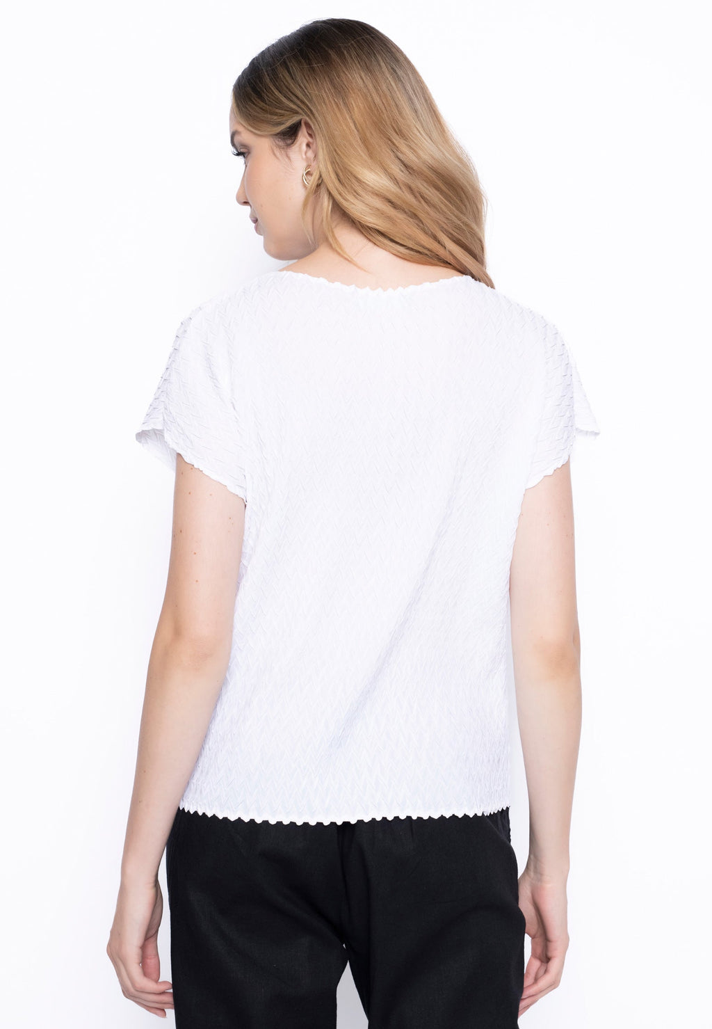 Short Sleeve Pleated Top