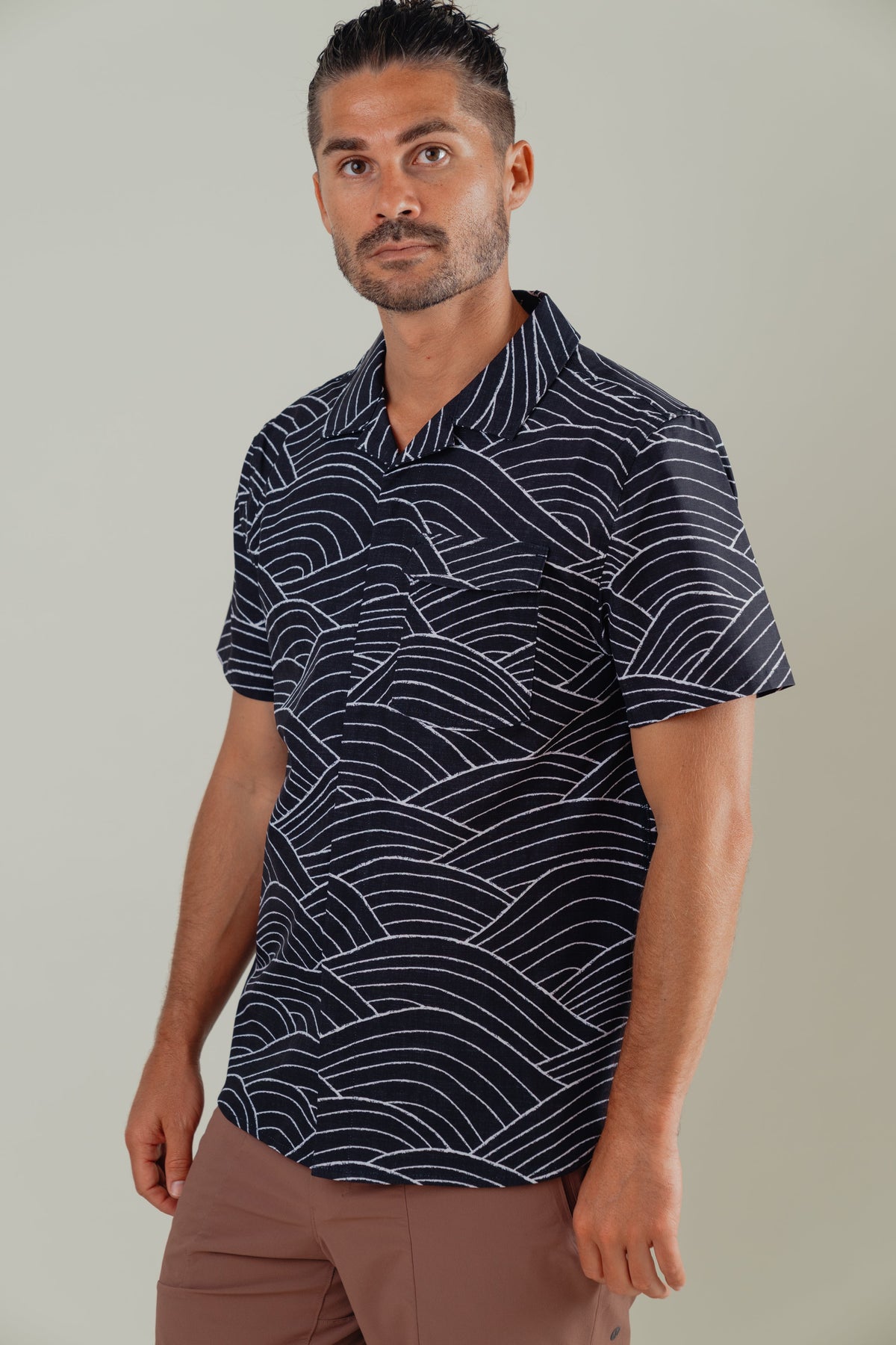 OLEU UV QUICK-DRY BOARDSHIRT - STORM CARBON