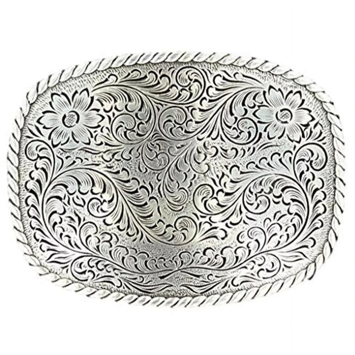Rectangle Floral Buckle