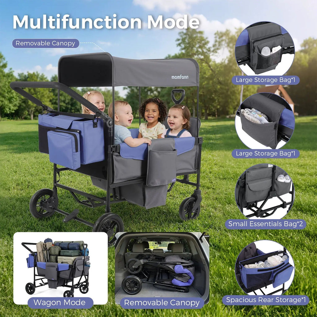 Momfann 2-Seater All-Terrain Stroller Wagon for Kids