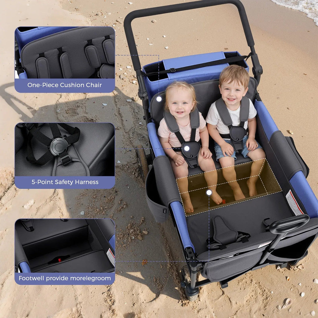 Momfann 2-Seater All-Terrain Stroller Wagon for Kids