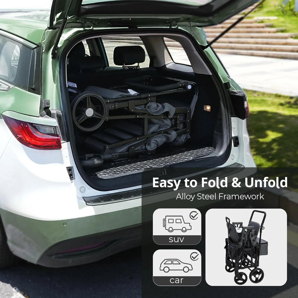 Momfann 2-Seater All-Terrain Stroller Wagon for Kids