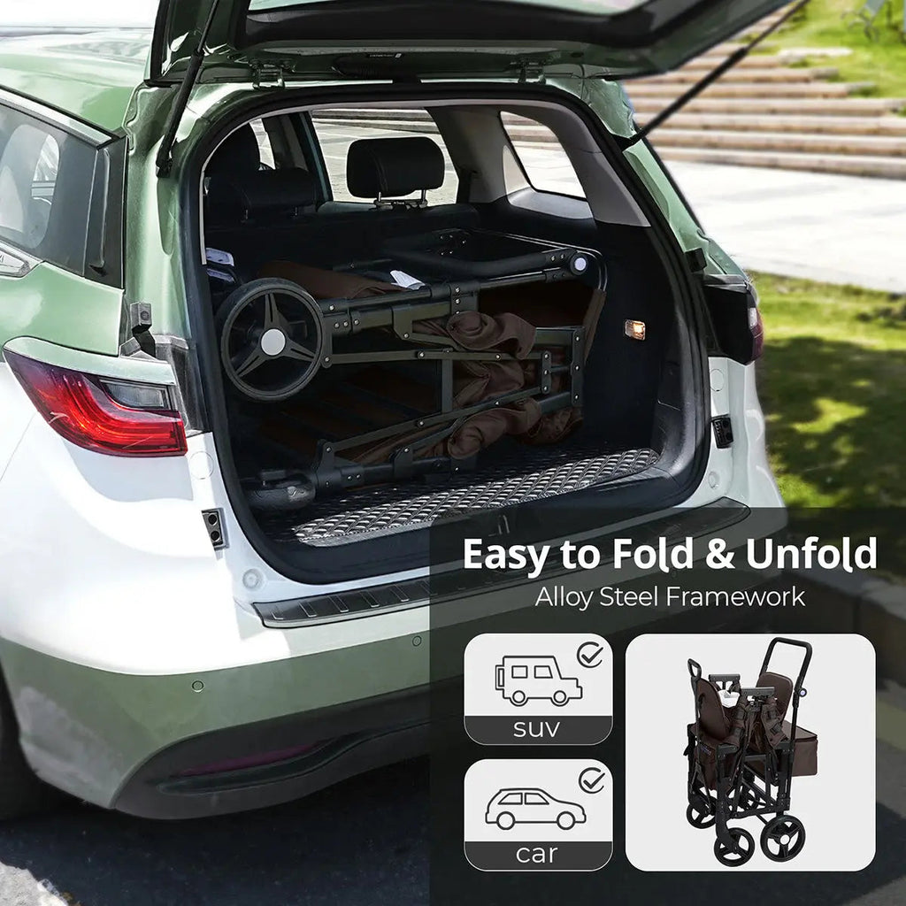 Momfann 2-Seater All-Terrain Stroller Wagon for Kids