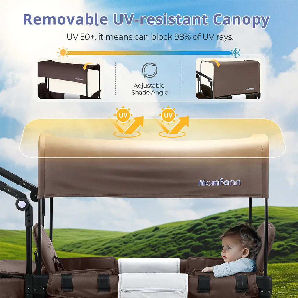 Momfann 2-Seater All-Terrain Stroller Wagon for Kids