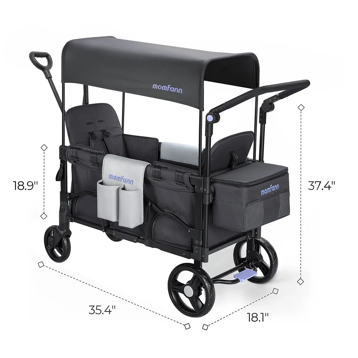 Momfann 2-Seater All-Terrain Stroller Wagon for Kids