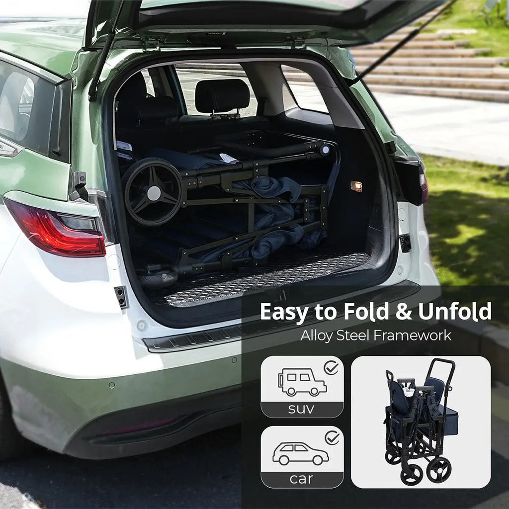 Momfann 2-Seater All-Terrain Stroller Wagon for Kids
