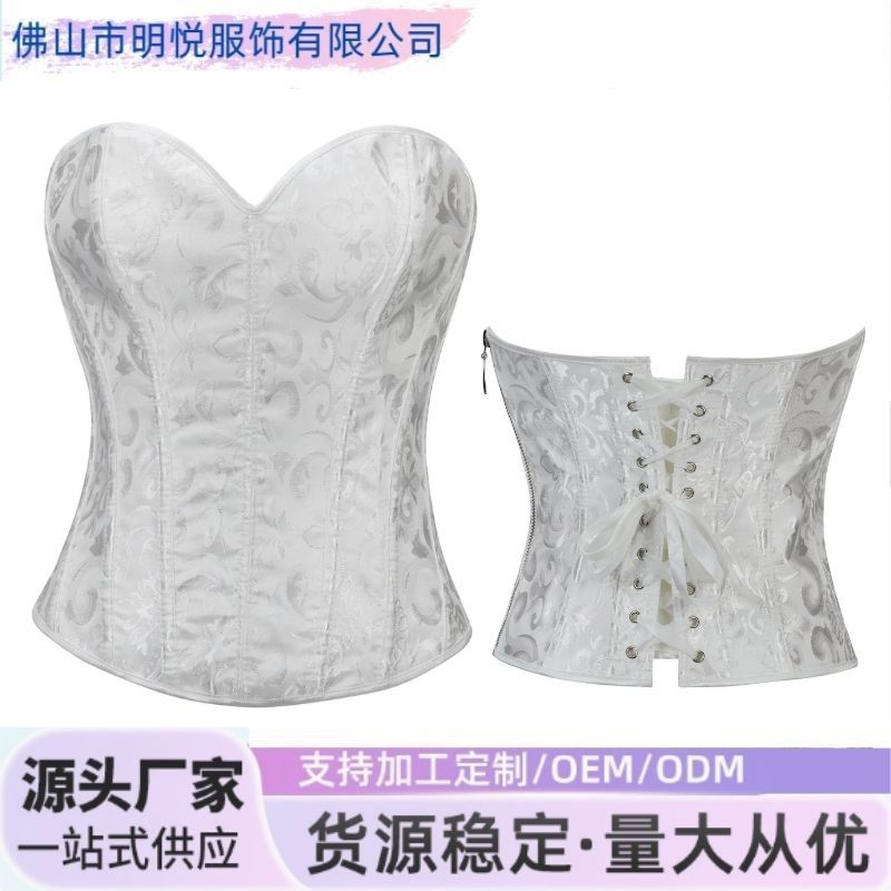 New Style Laceless Side Zipper Non-Elastic Palace Shapewear Top Aliexpress Cross-Border E-Commerce Supply