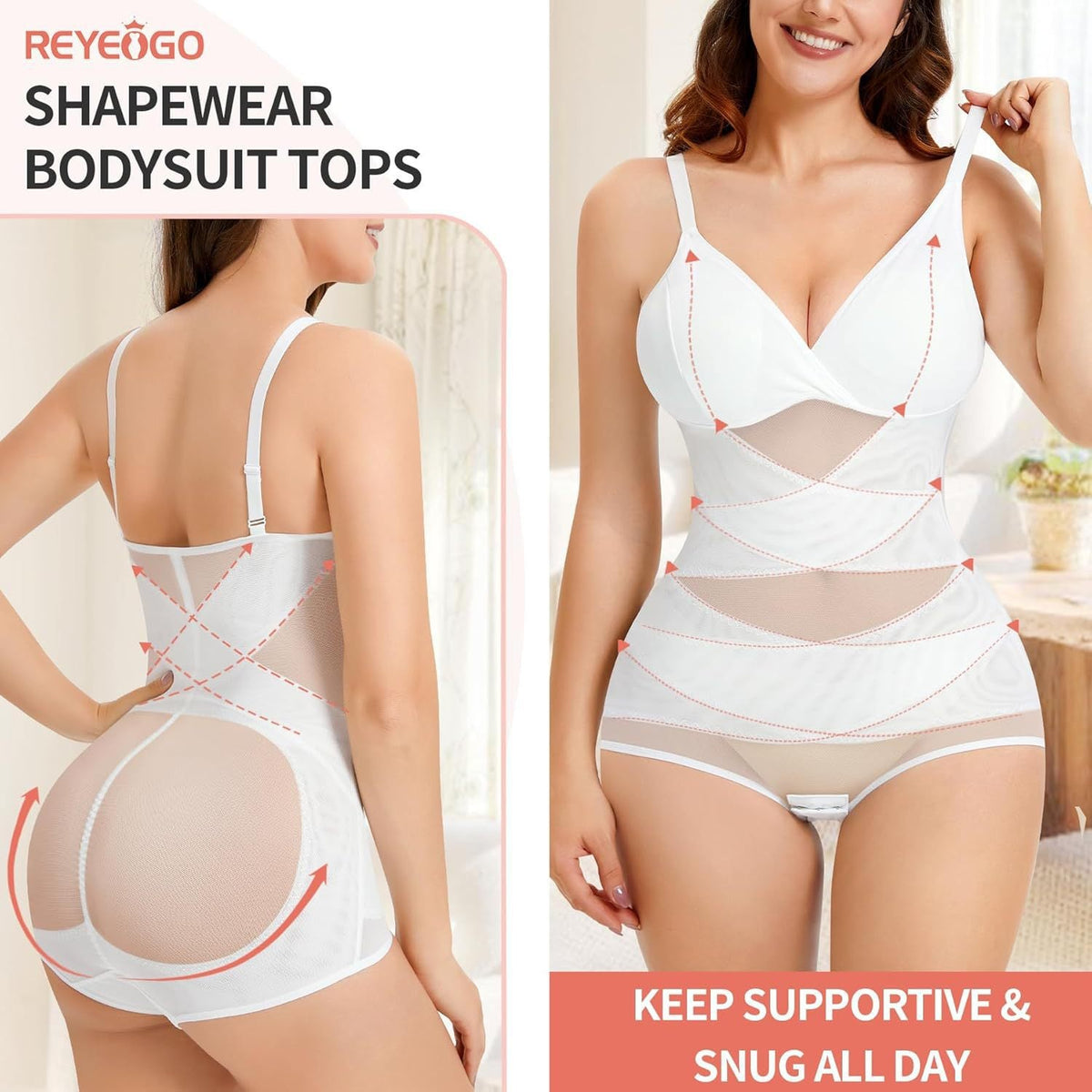 Women’s V-Neck Full-Body Shaping Bodysuit