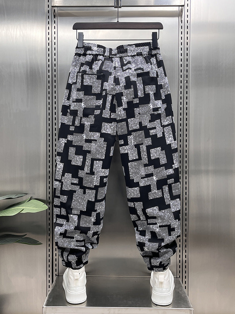 2025 New Stylish Men's Thin Casual Pants with a Cool Street Style, Loose Fit, Jogger Style, Spring and Summer Harem Long Pants