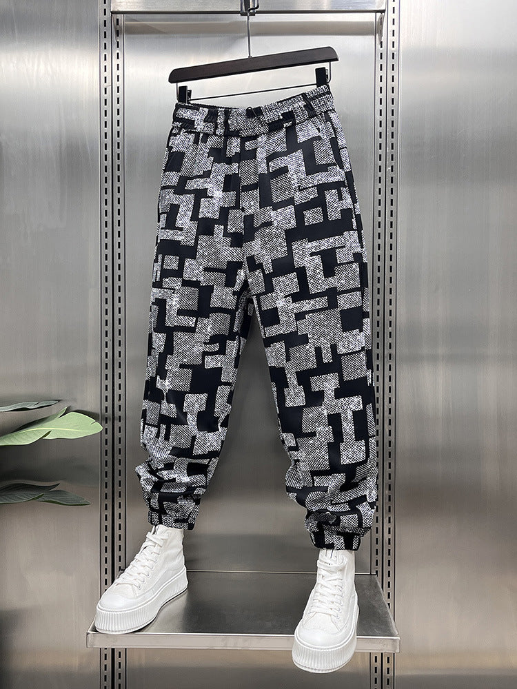 2025 New Stylish Men's Thin Casual Pants with a Cool Street Style, Loose Fit, Jogger Style, Spring and Summer Harem Long Pants