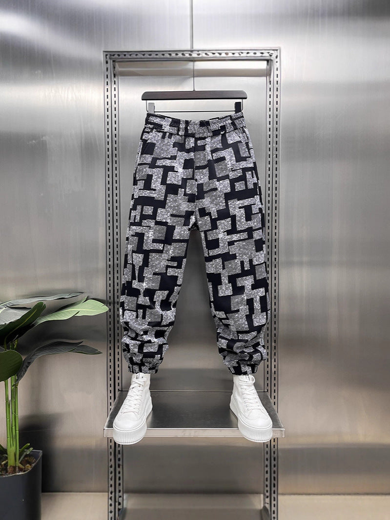 2025 New Stylish Men's Thin Casual Pants with a Cool Street Style, Loose Fit, Jogger Style, Spring and Summer Harem Long Pants