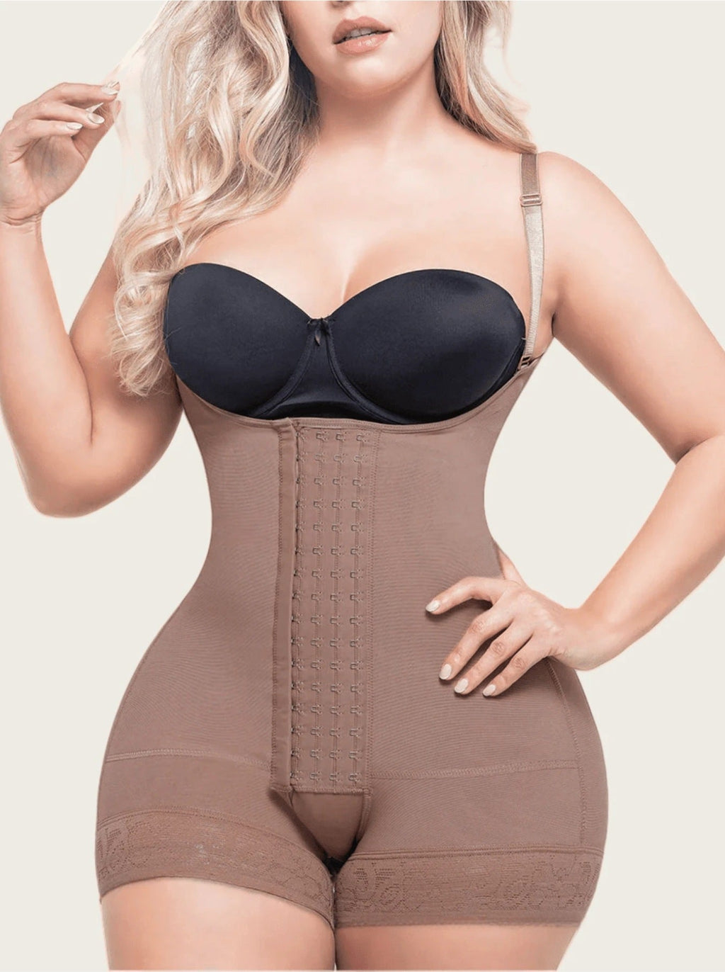 Women’s Nylon Button-Closure Shaping Bodysuit