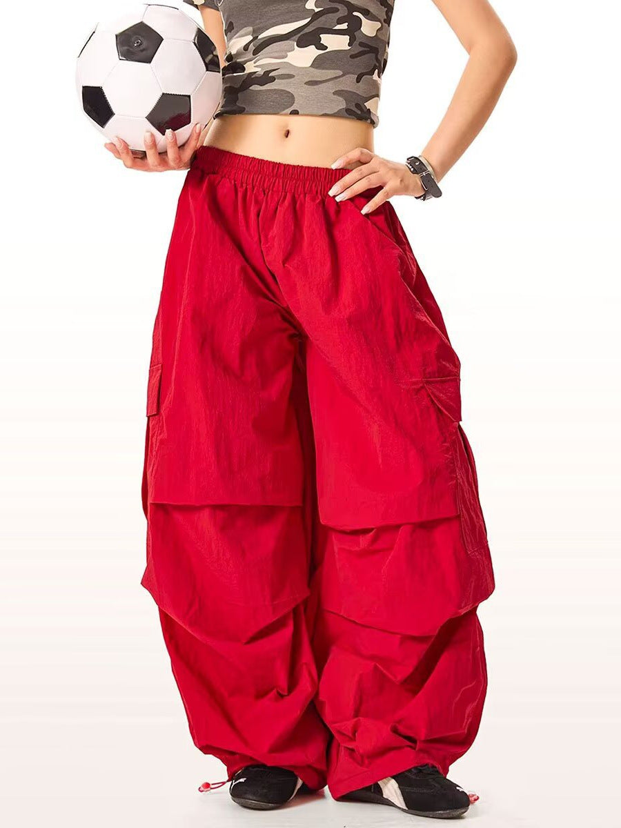 American-Style Casual Long Pants Summer Loose Fit, Large Pockets, Quick-Dry Pants for Men and Women, Couple Straight-Leg Casual Outdoor Pants