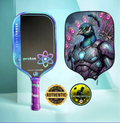 Proton Project Peacock 15mm Elongated Black/Jade/Plum Pickleball Paddle & Cover