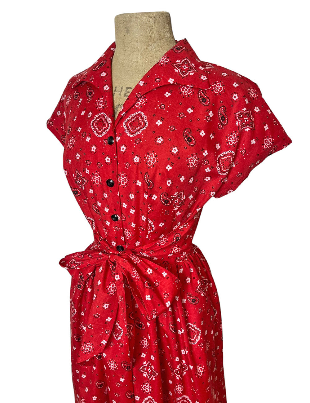 Scout for Loco Lindo 40s Style Red Bandana Print Willow Dress