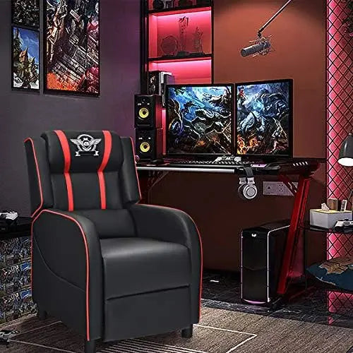 （Local US Inventory）Adjustable Massage Gaming Recliner Chair for Adults Ergonomic Leather Lounge a with Footrest Remote Control