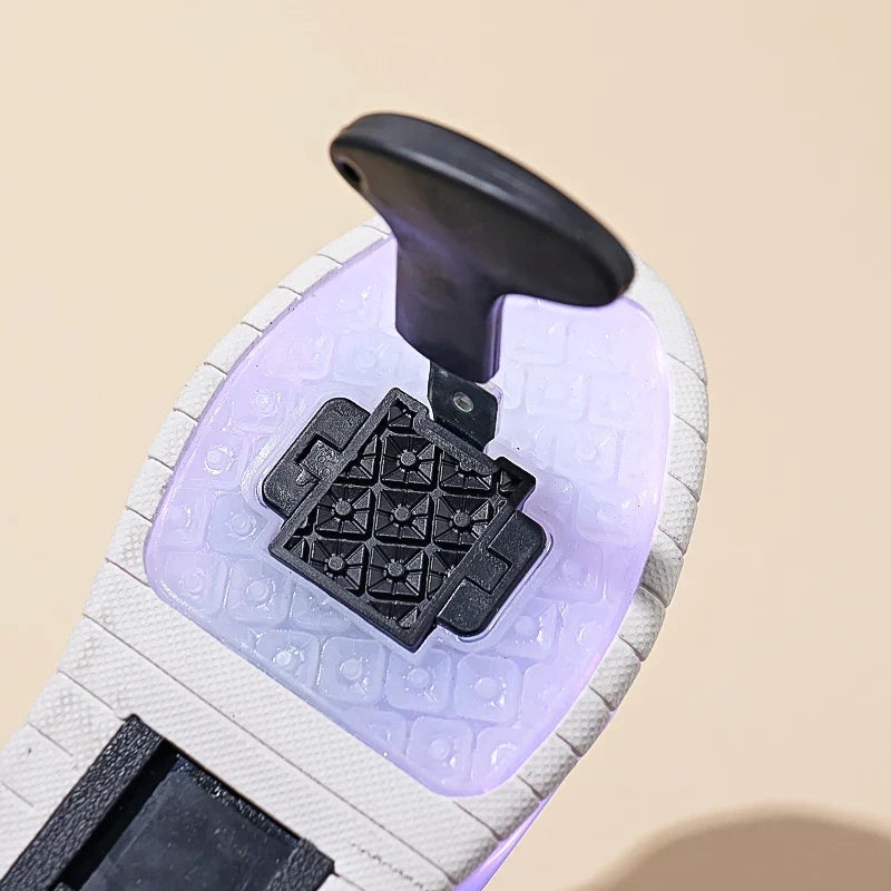New Kids LED Light Roller Skate Shoes Boy Girls 2 Wheel Deformation Parkour Detachable Skating Shoes Adult Children Gift Outdoor