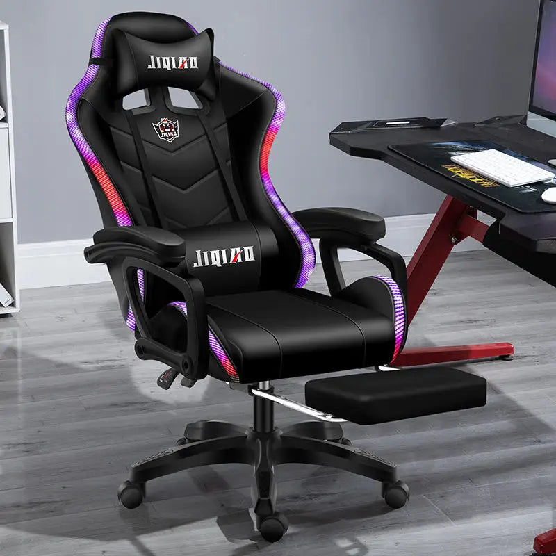Comfortable Economic Office Home  Backrest Reclining Lift Computer Gamer Led Gaming Chair