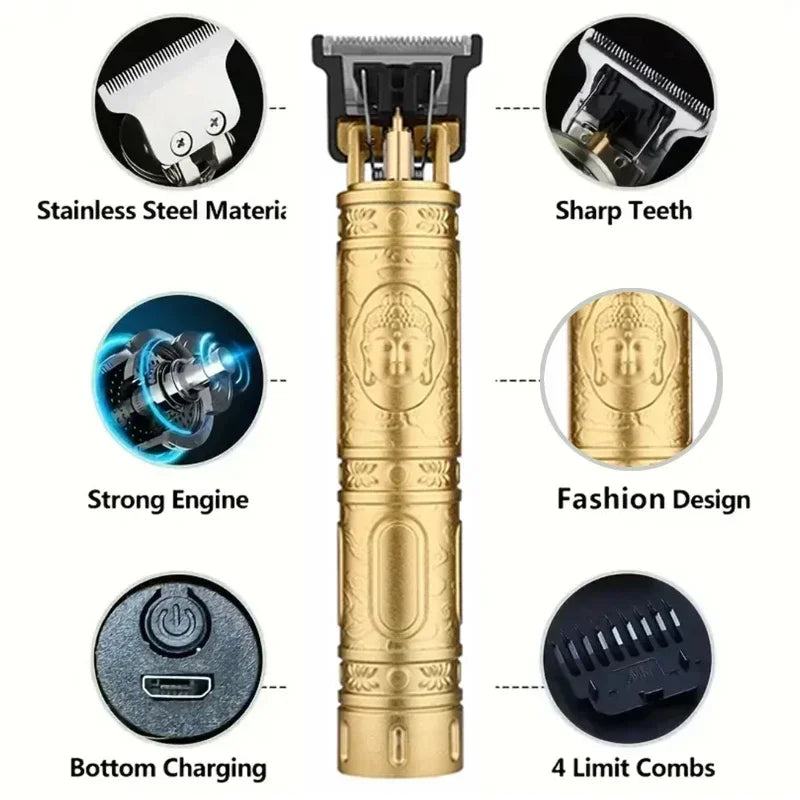 T9 Professional Hair Clipper/Accessories for Men | USB Fast Charging | Beard/Body/Hair Trimmer | Precision Electric Shaver