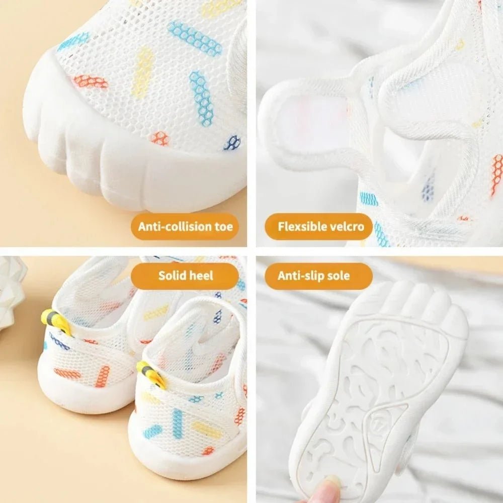 Summer Breathable Air Mesh Kids Sandals 1-4T Baby Unisex Casual Shoes Anti-slip Soft Sole First Walkers Infant Lightweight Shoes