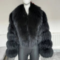 BEIZIRU Women's Real Raccoon Fur Coat with Big Turn-down Collar Winter Long Sleeve Natural Luxury Fashion Outerwear
