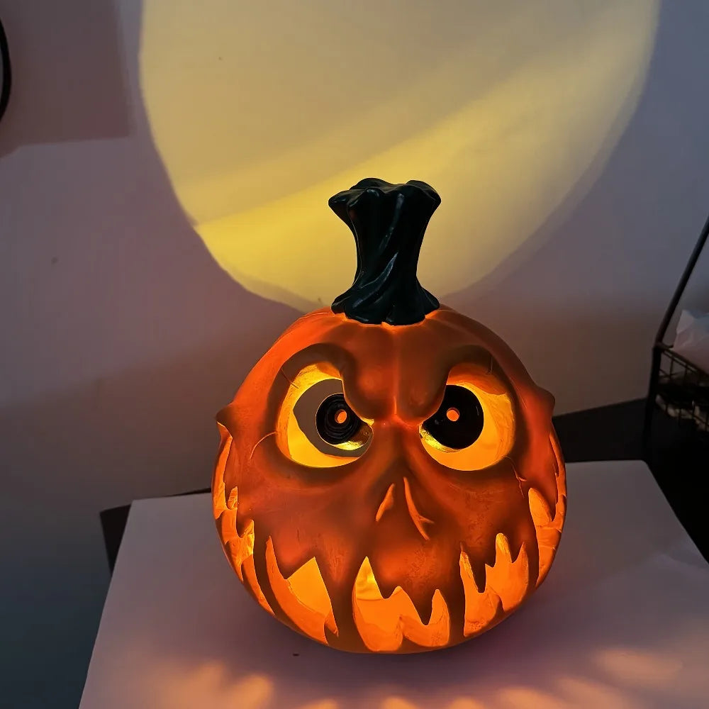 Halloween Resin Pumpkin Ornament, Hollow Design