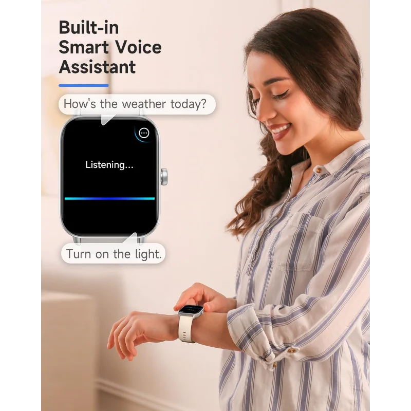 2026 New Smart Watch, 1.8" Fitness Tracker with Heart Rate/Sleep Tracker/Multi Sport Modes/Wireless Call,Suitable for Android & IPhone,Unisex, Ideal As A Gift