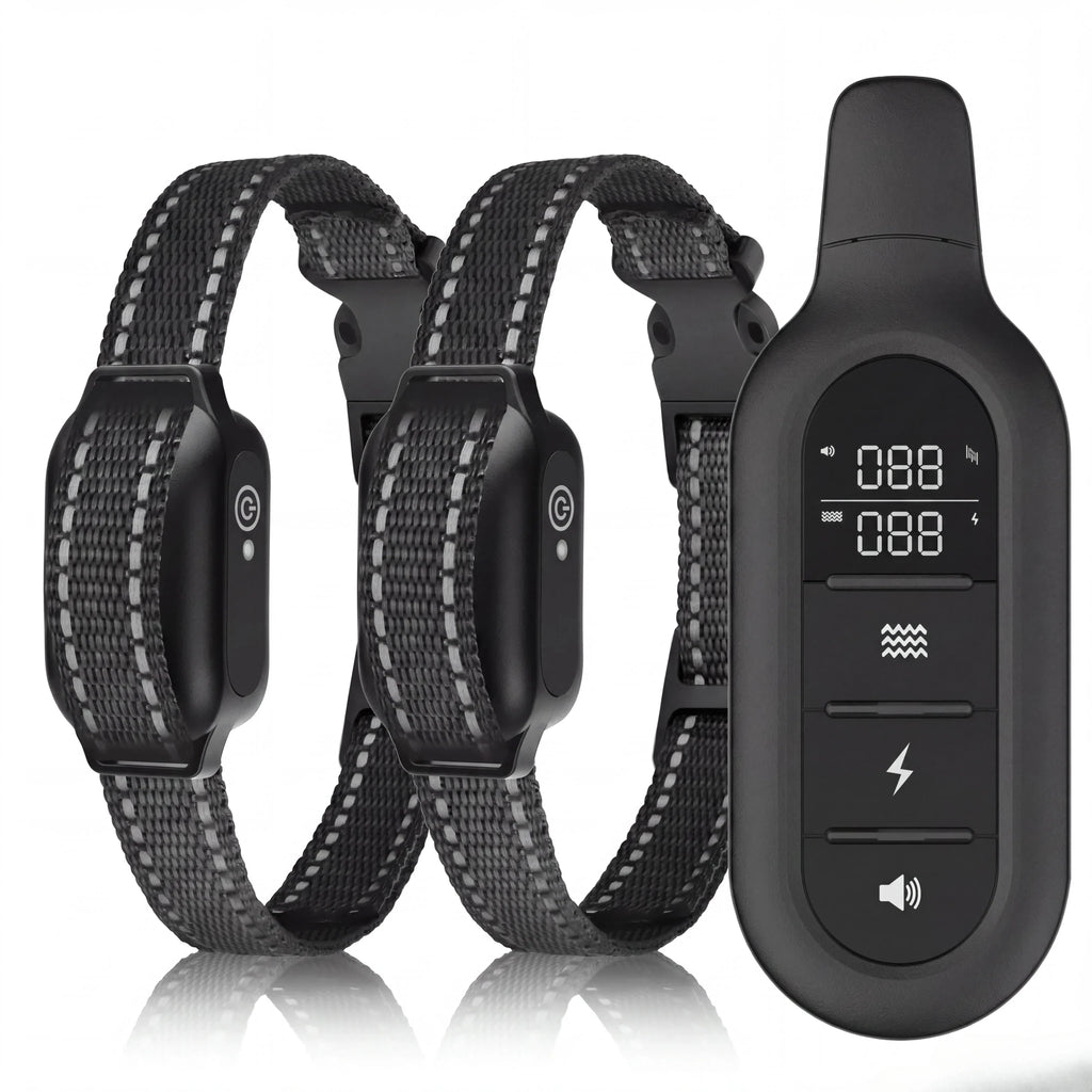 1000M Dog Training Collar Remote Control, Waterproof Rechargeable Dog Bark Collar with Shock Vibration Modes for All Dogs